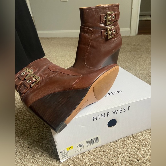 Nine West Wedge Booties - Picture 1 of 2